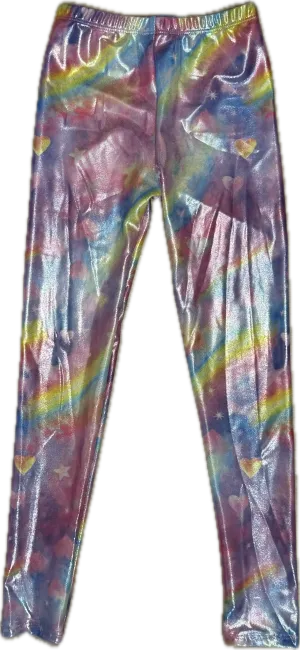 Social Butterfly- Sparkle RainbowHearts Leggings