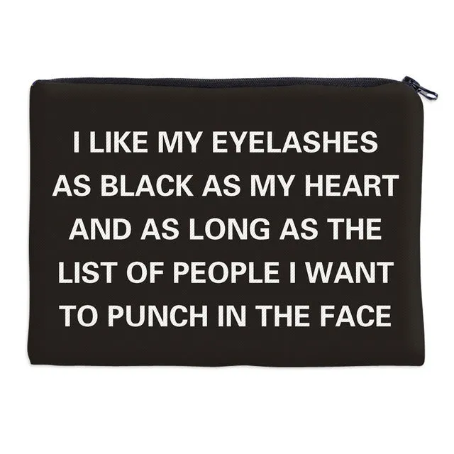 Stylish 3D Printed Makeup Bag Zipper