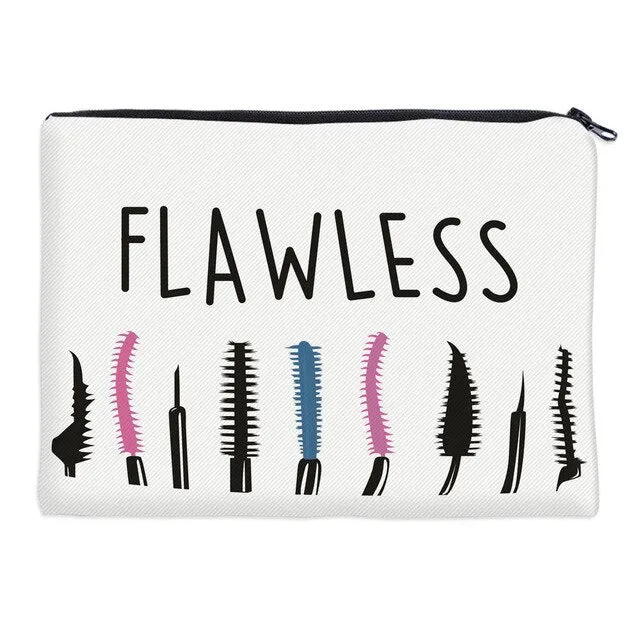 Stylish 3D Printed Makeup Bag Zipper