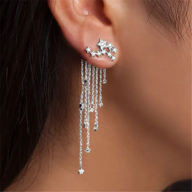 Stylish Gold/ Silver Color Star Earrings