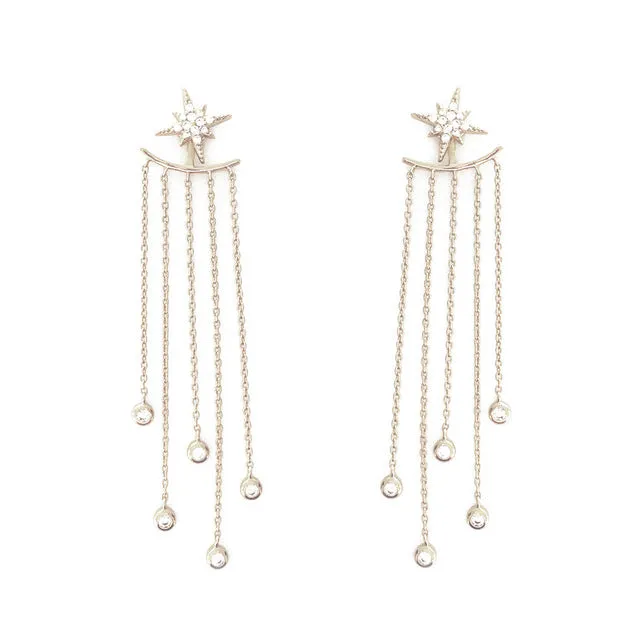 Stylish Gold/ Silver Color Star Earrings