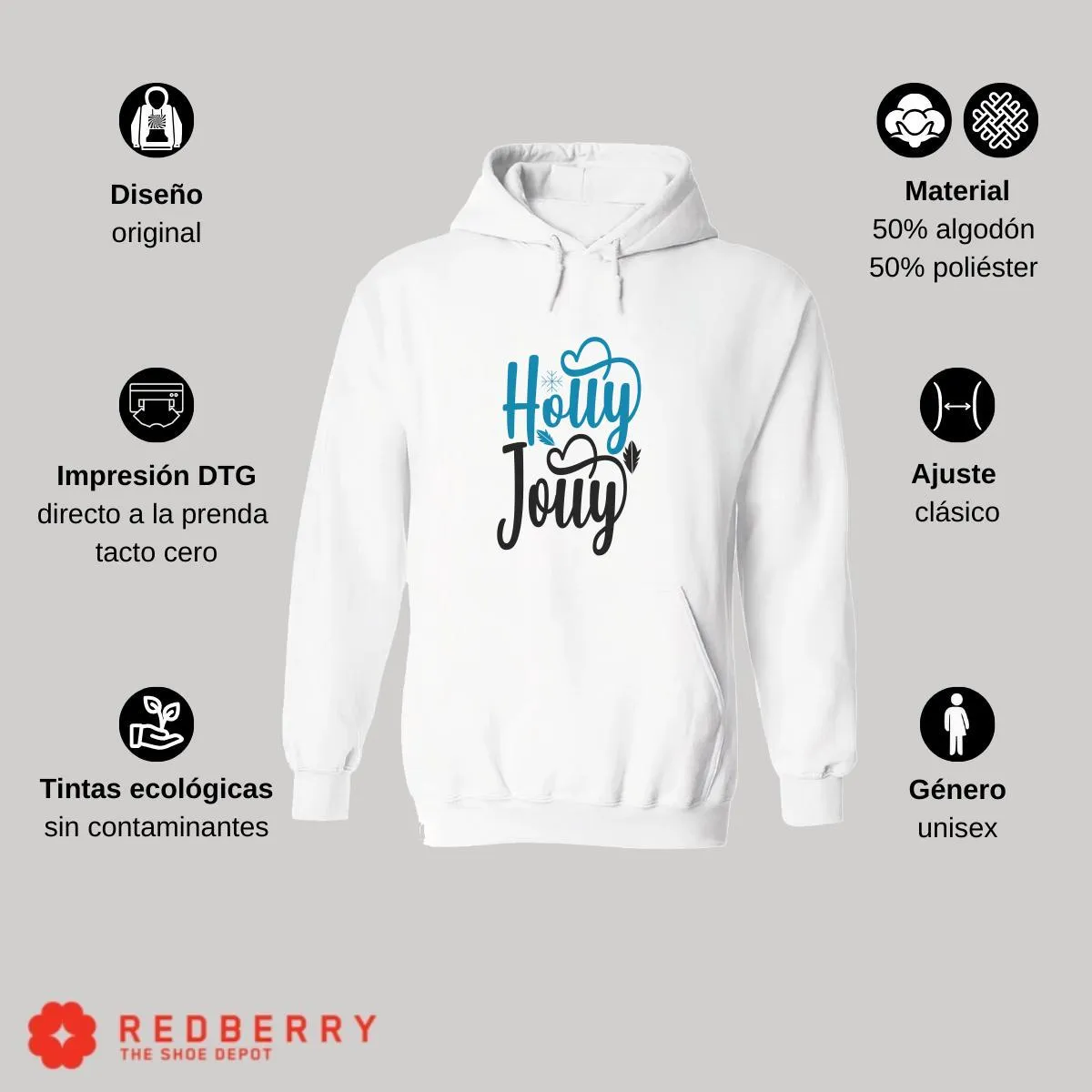 Sudadera Deportiva Hombre Navideña Hoodie 047