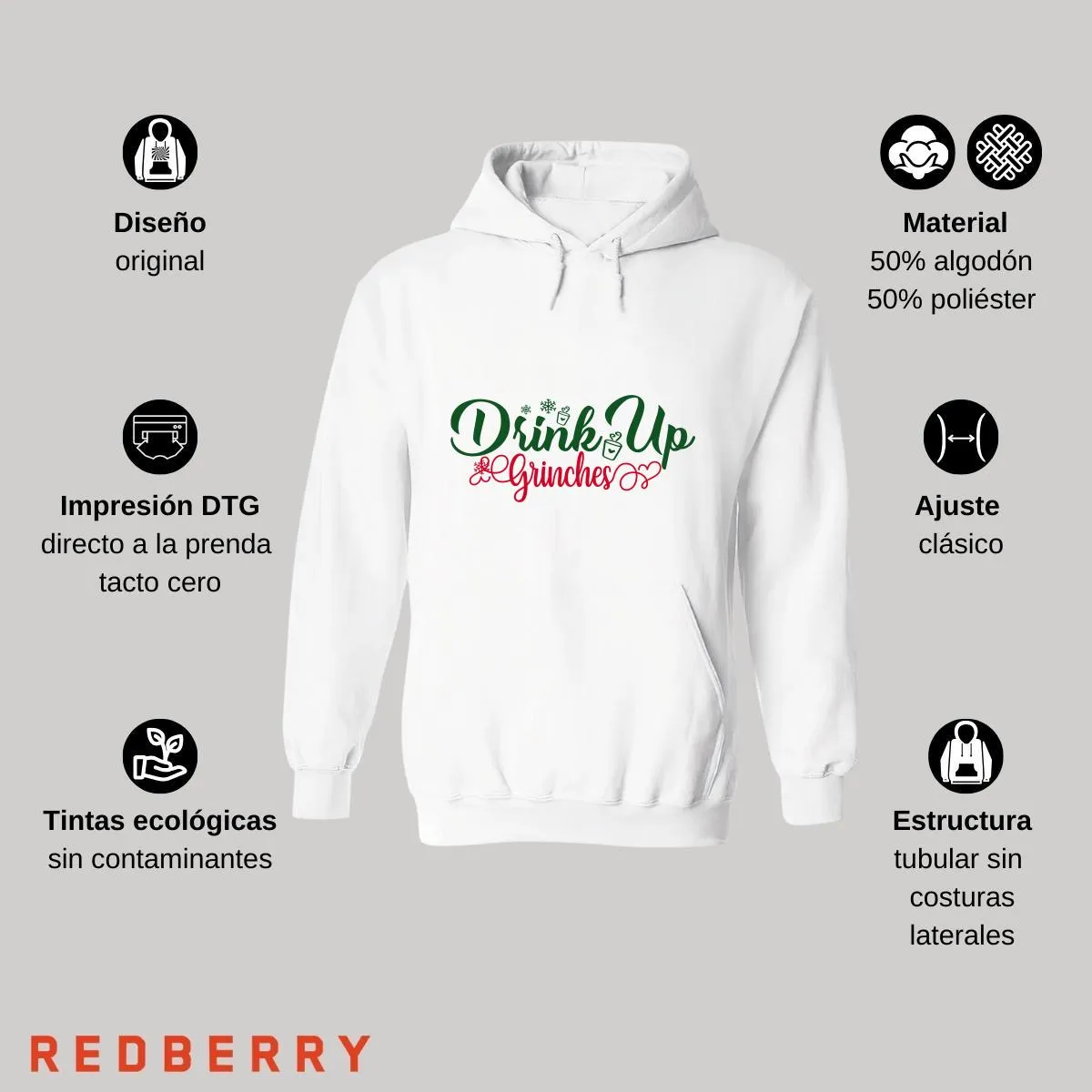 Sudadera Deportiva Mujer Navideña Hoodie 042