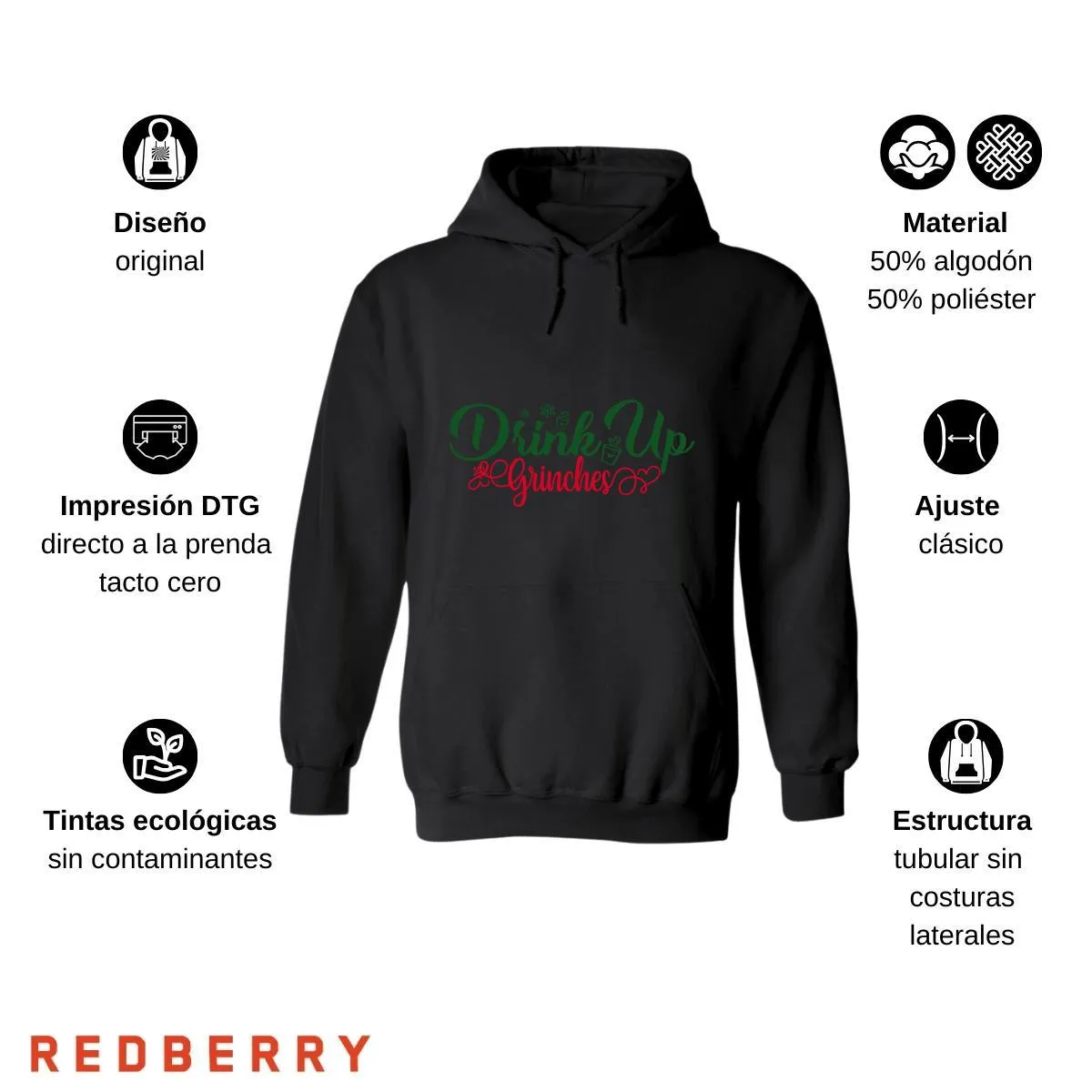 Sudadera Deportiva Mujer Navideña Hoodie 042