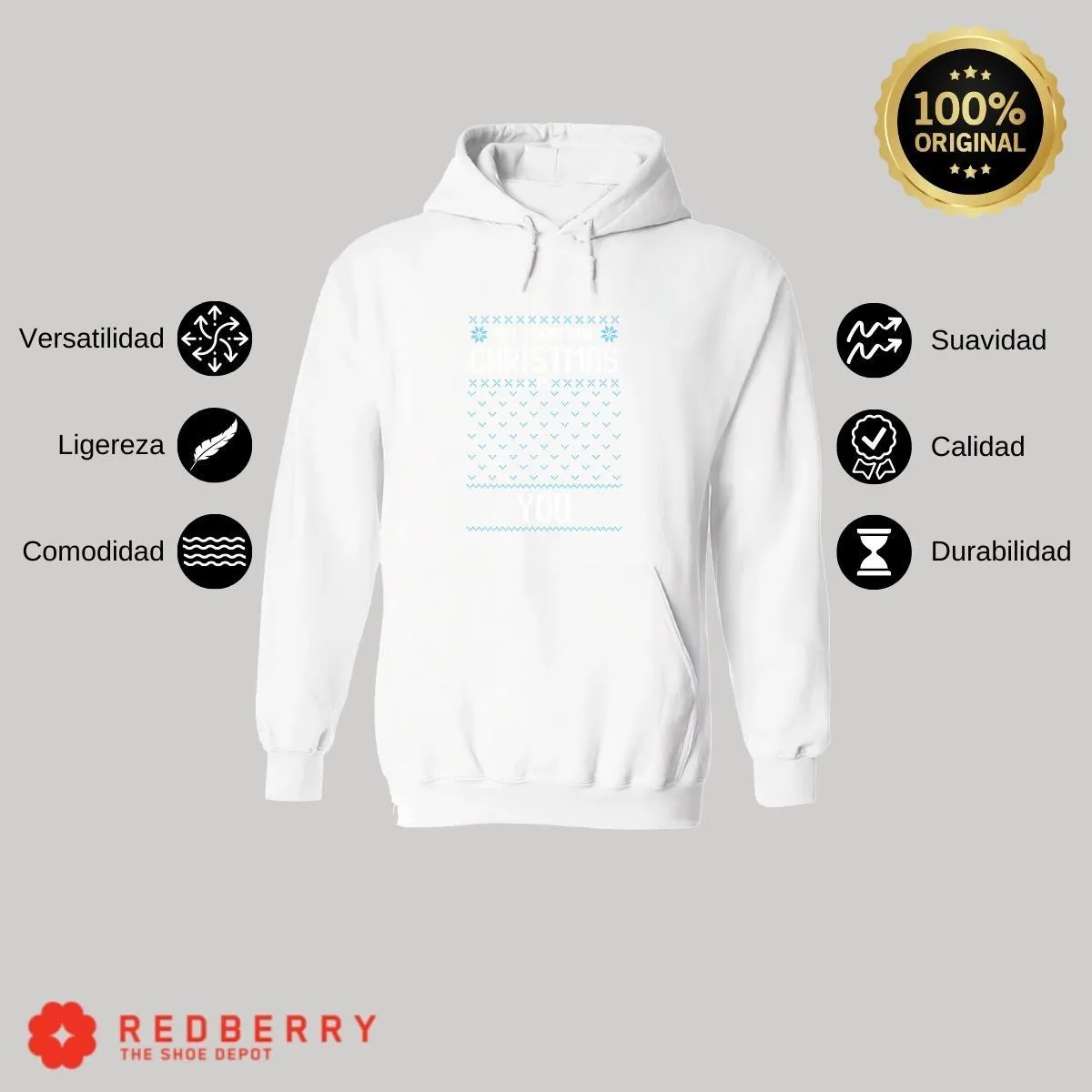 Sudadera Navideña Hombre Deportiva Hoodie 024