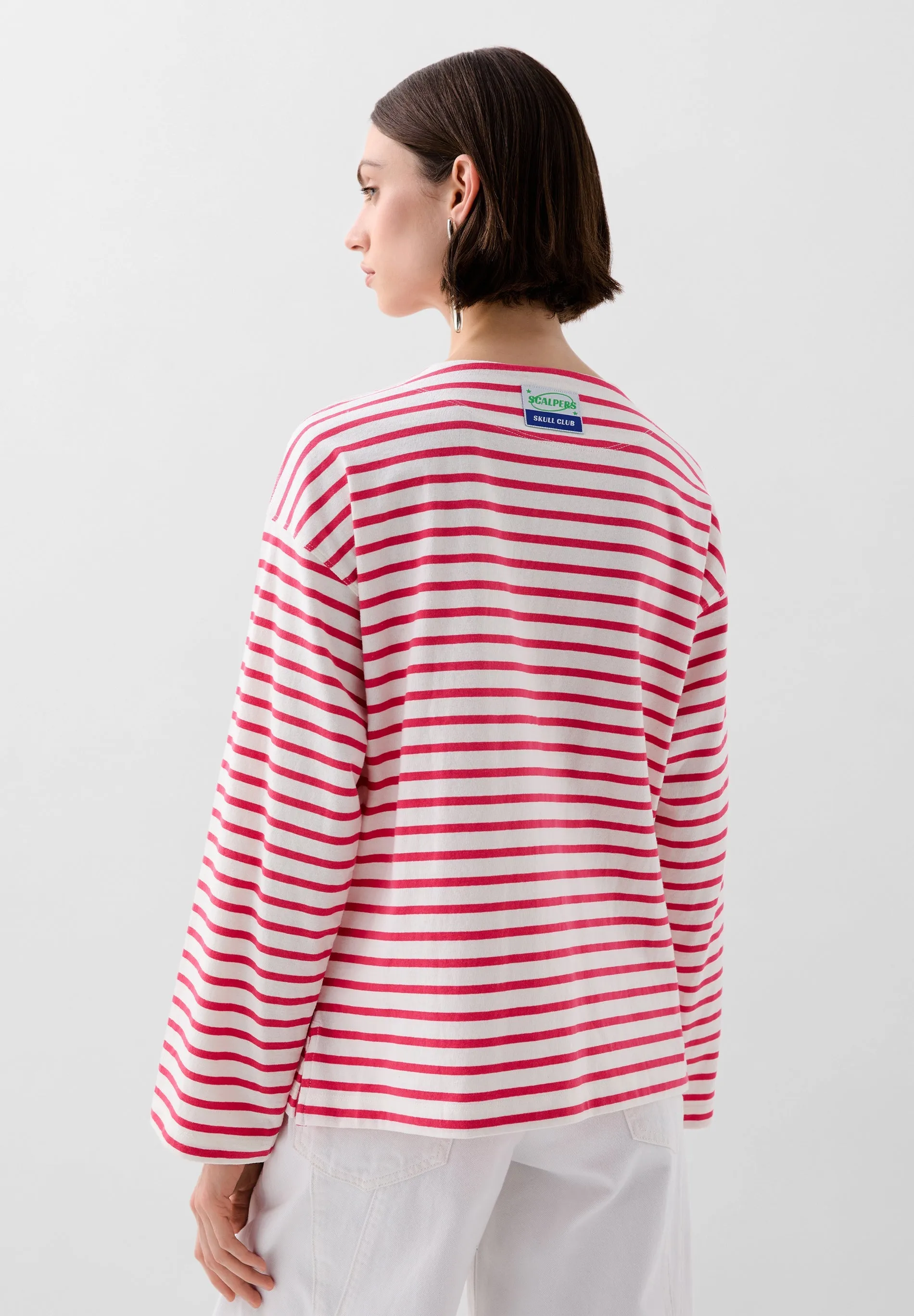 T-SHIRT ÀS RISCAS RELAXED