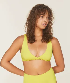 The Belmar Bikini Top - Glossy Eco Nylon - Honeysuckle (Archive)