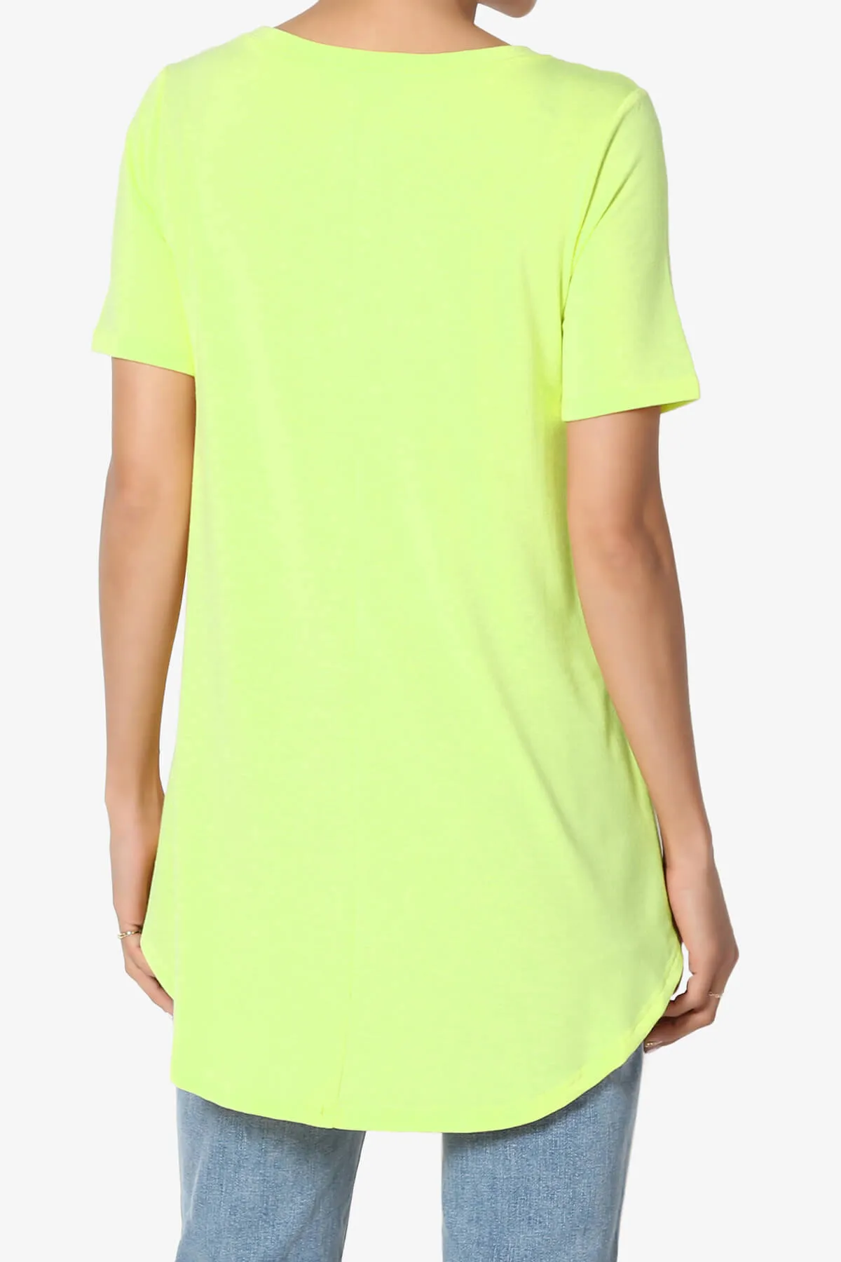 Tristan Essential Short Sleeve Round Hem Top PLUS