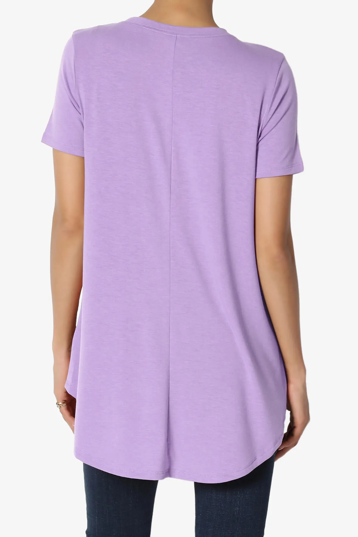 Tristan Essential Short Sleeve Round Hem Top PLUS