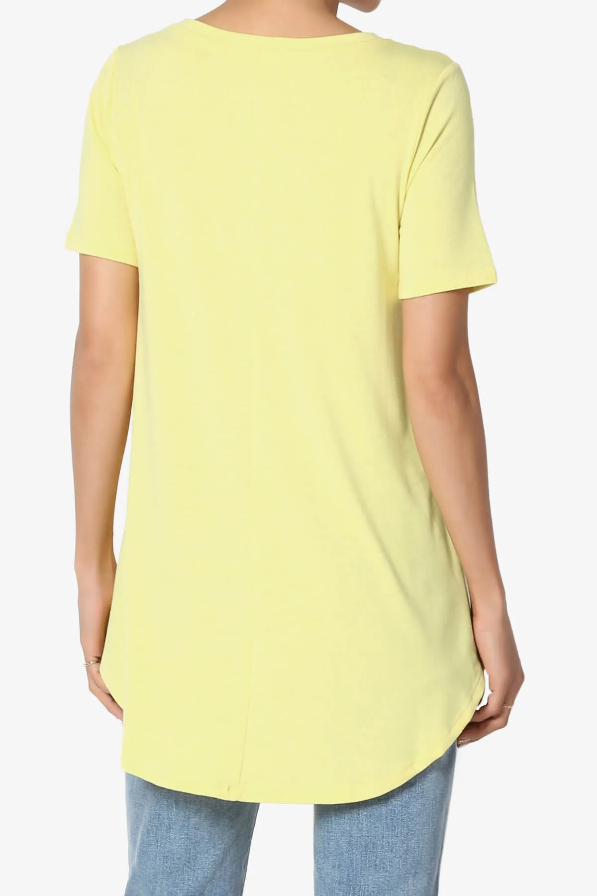 Tristan Essential Short Sleeve Round Hem Top PLUS