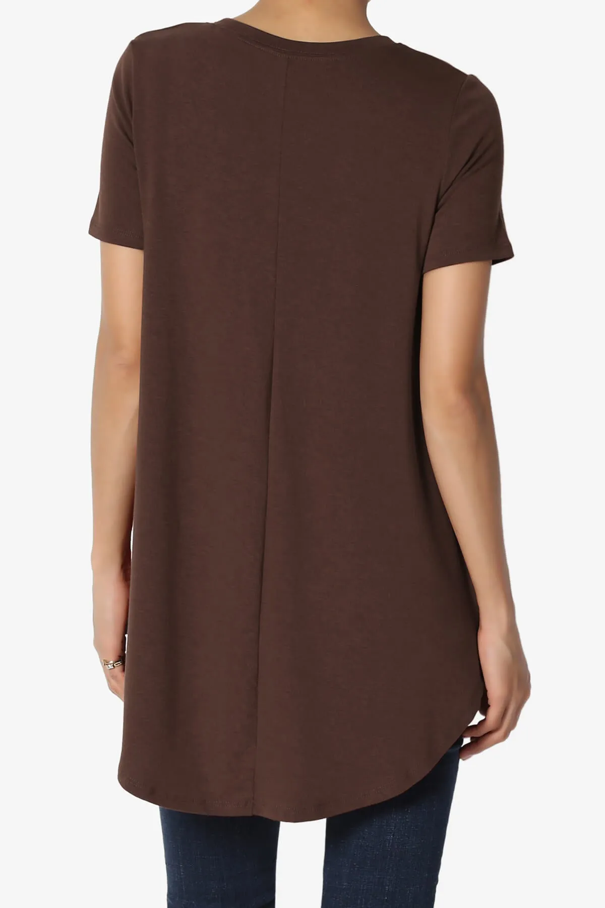 Tristan Essential Short Sleeve Round Hem Top