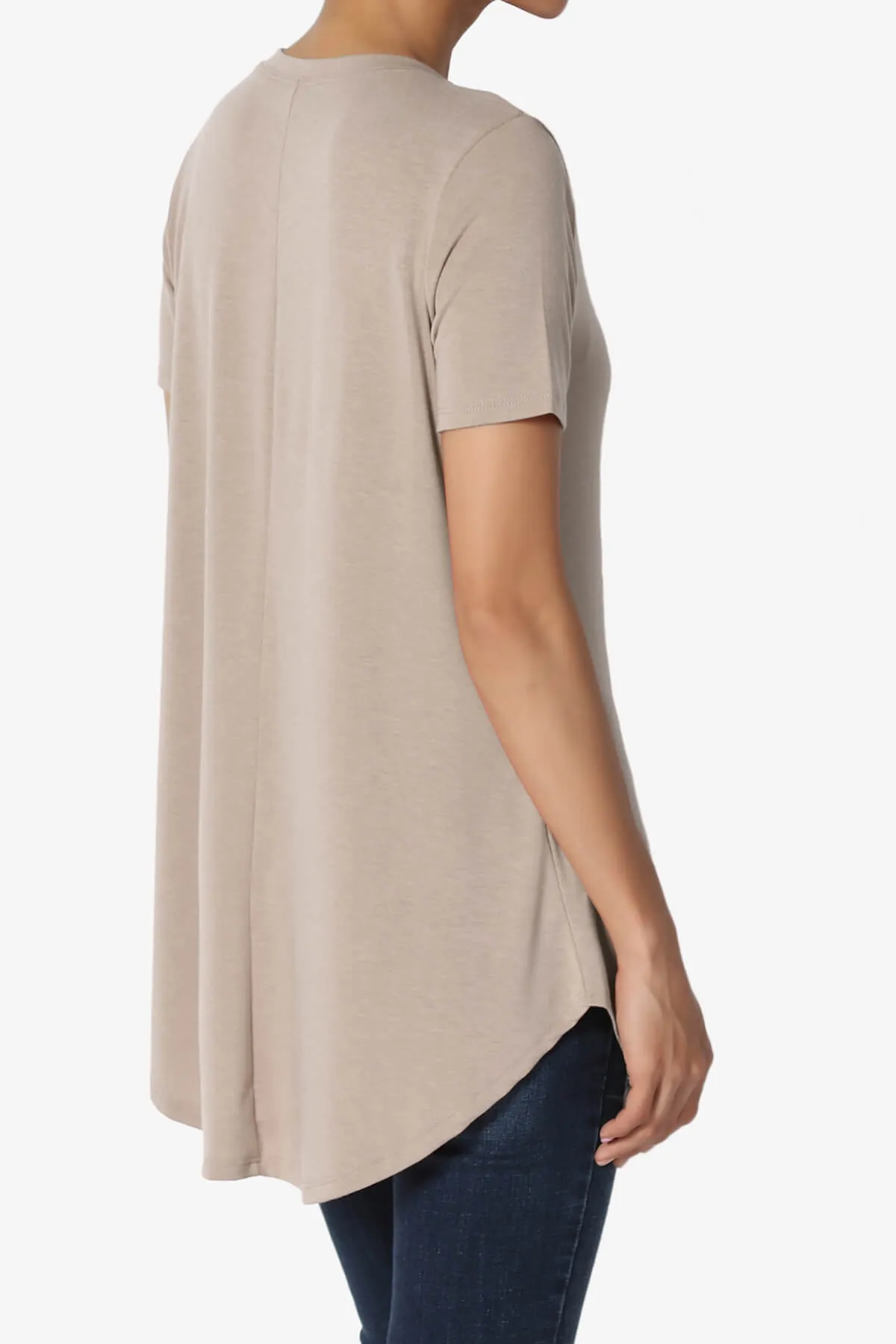 Tristan Essential Short Sleeve Round Hem Top