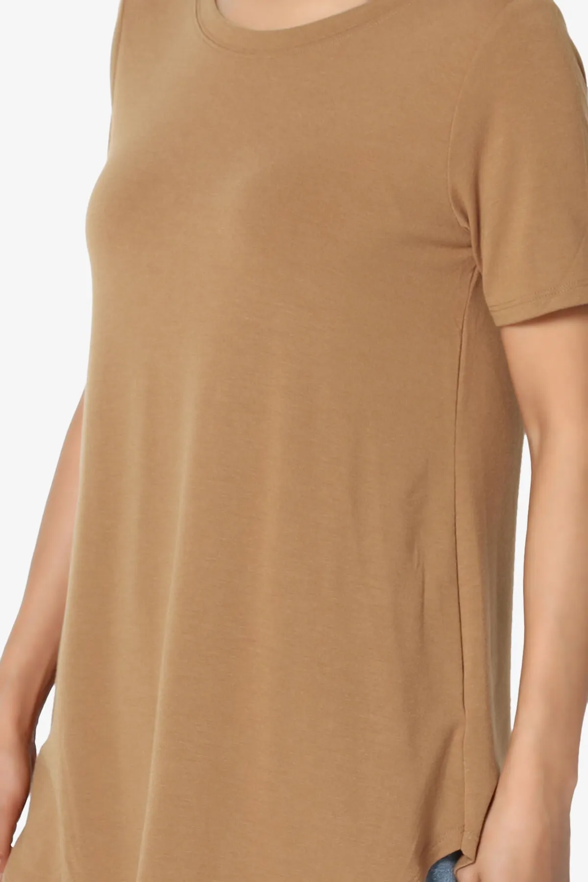 Tristan Essential Short Sleeve Round Hem Top