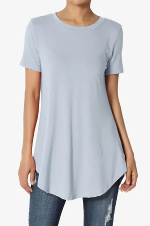 Tristan Essential Short Sleeve Round Hem Top