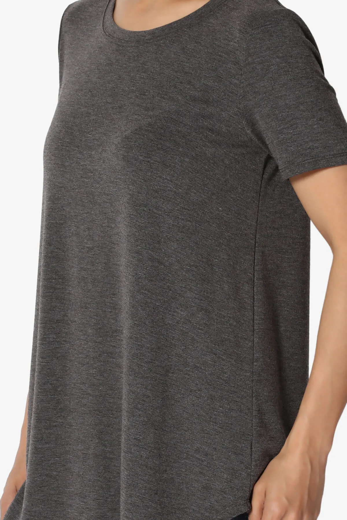 Tristan Essential Short Sleeve Round Hem Top