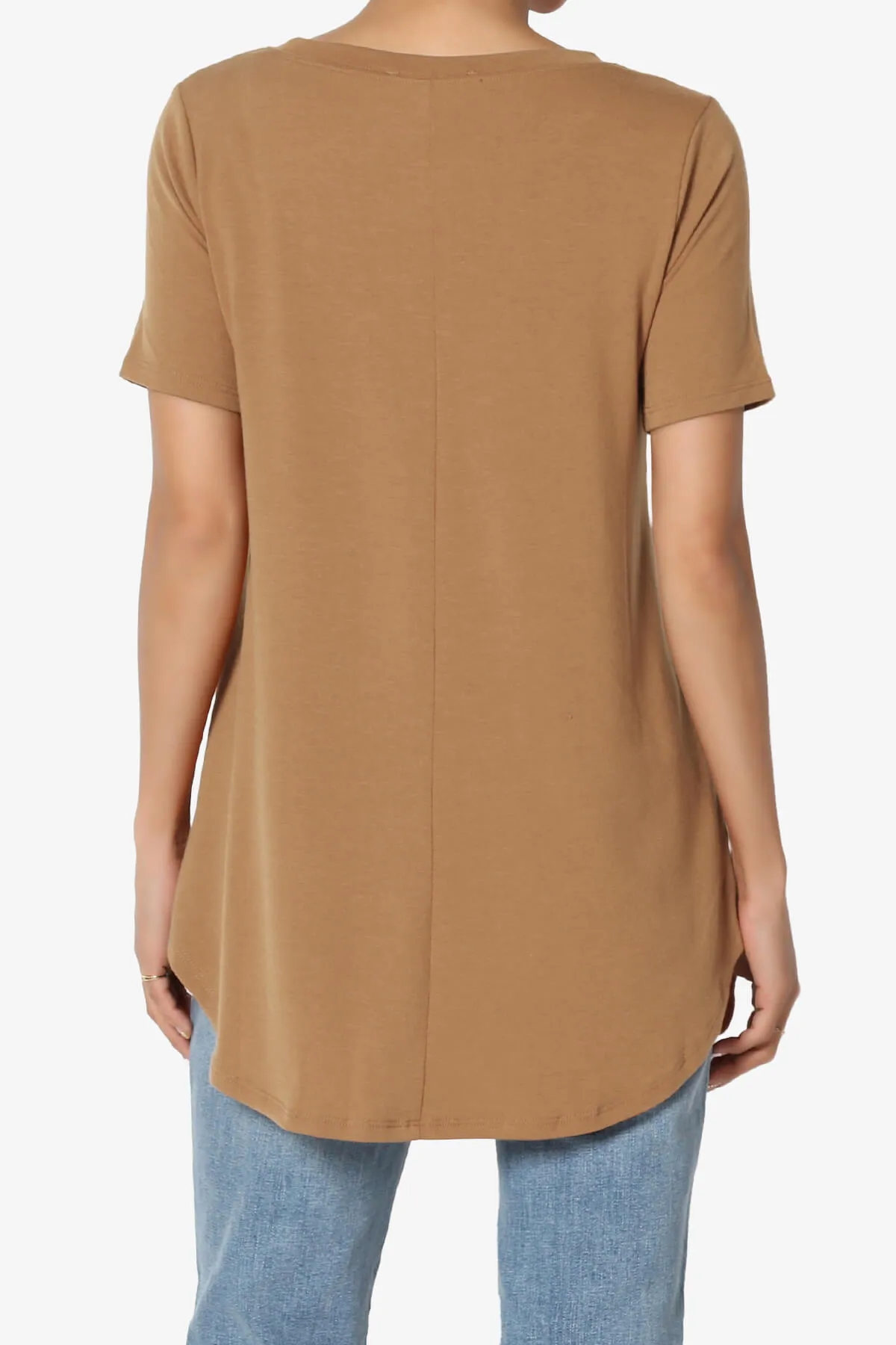 Tristan Essential Short Sleeve Round Hem Top