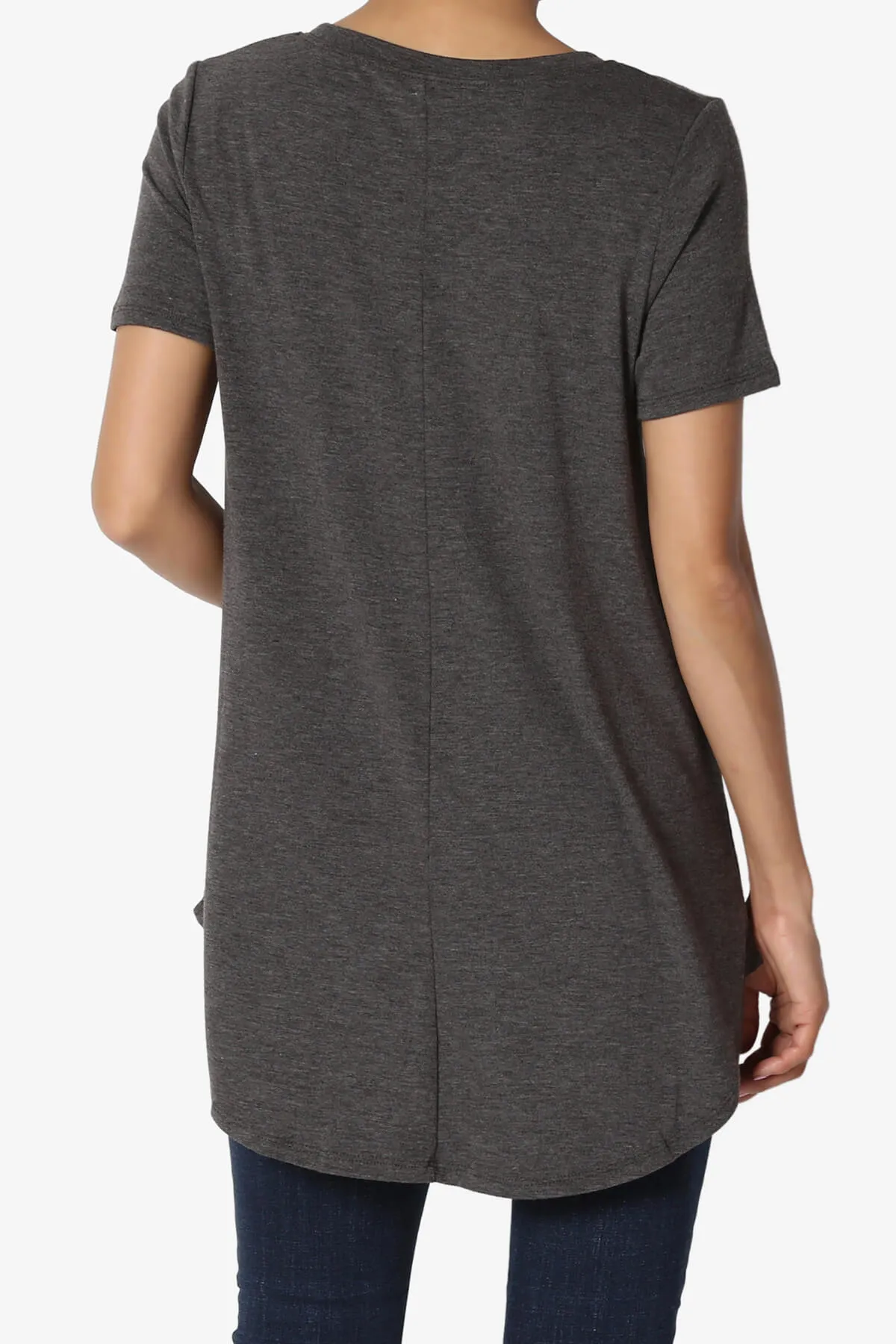 Tristan Essential Short Sleeve Round Hem Top