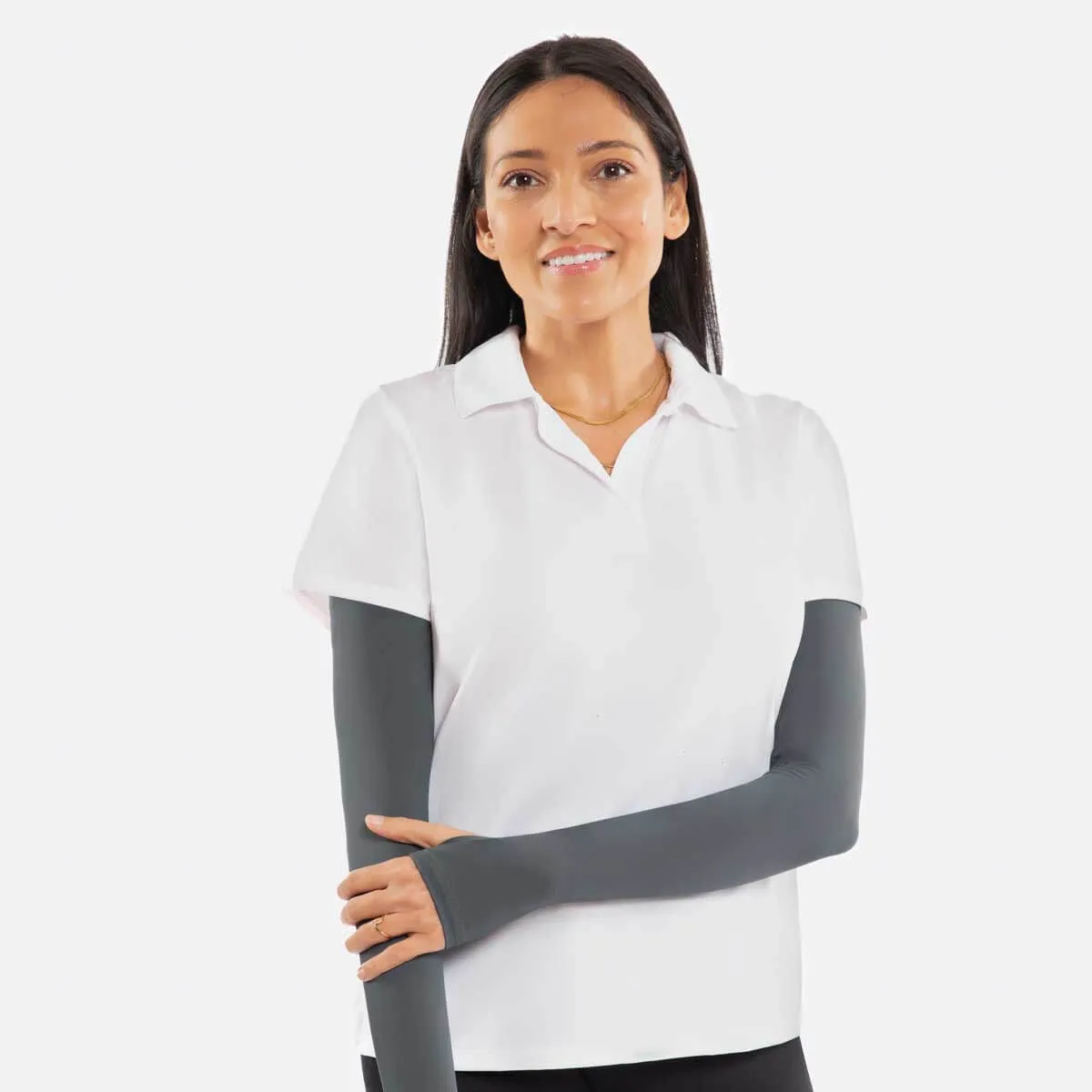 Urban Grey Arm Sleeves with Thumbhole - Women