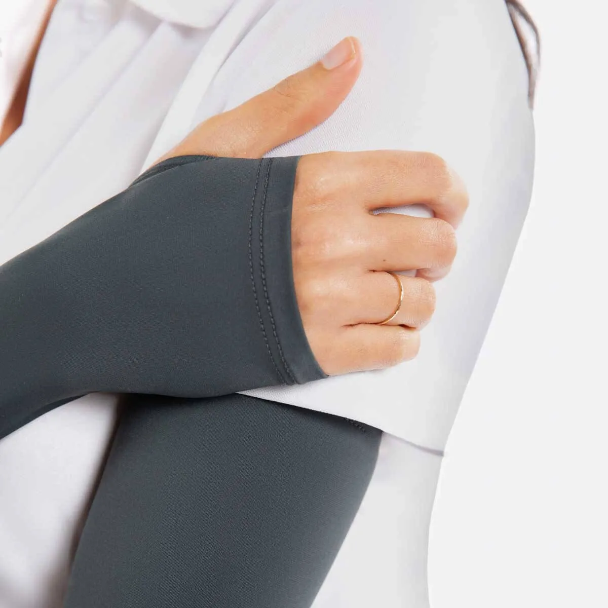 Urban Grey Arm Sleeves with Thumbhole - Women