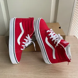 Vans Old Skool Hi Top Red/White Sneakers - SZ 3 Y