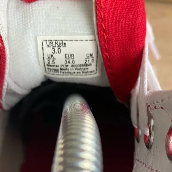 Vans Old Skool Hi Top Red/White Sneakers - SZ 3 Y