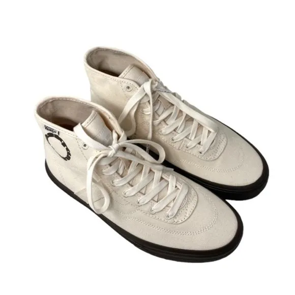 VANS x Quasi Crockett High Decon Shoe Canvas Beige Casual Women Size VN0007QVTBD