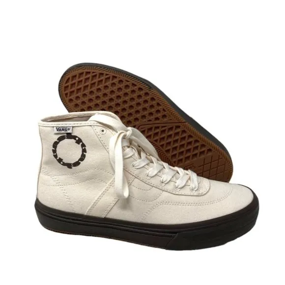 VANS x Quasi Crockett High Decon Shoe Canvas Beige Casual Women Size VN0007QVTBD