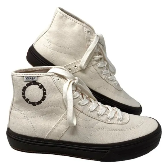 VANS x Quasi Crockett High Decon Shoe Canvas Beige Casual Women Size VN0007QVTBD