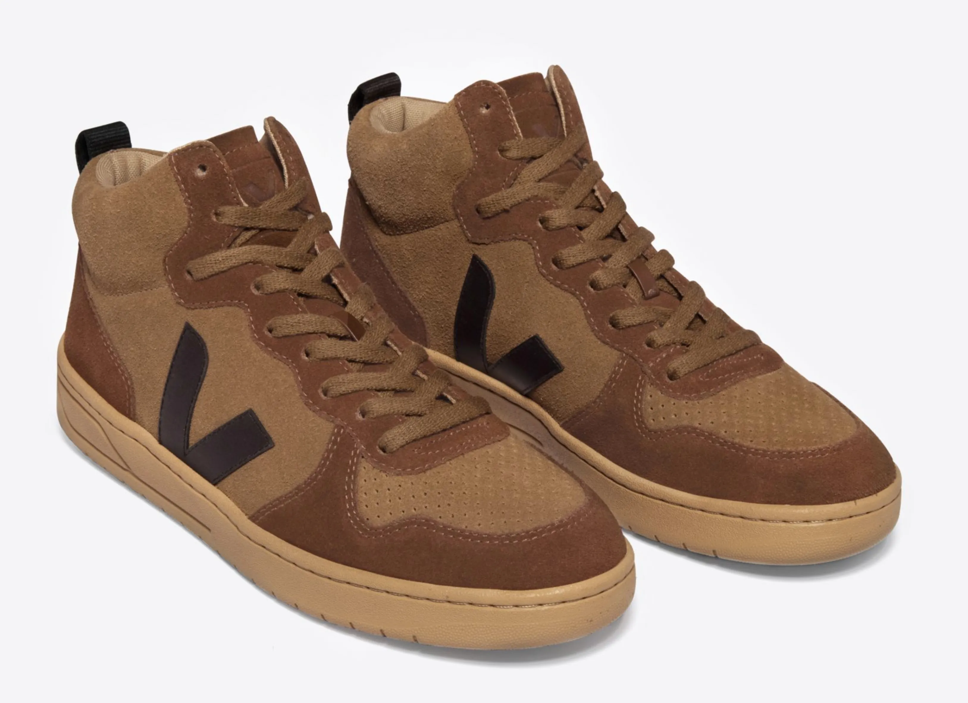 Veja Women's V-15 Suede Brown Black