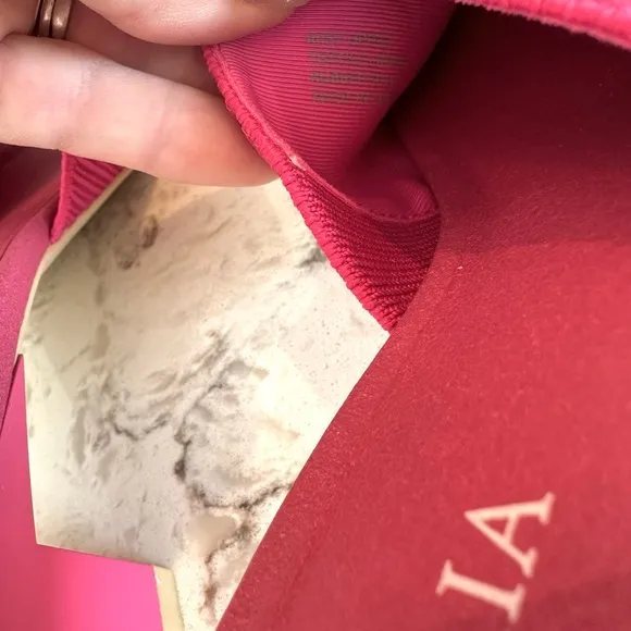 vivaia Jade Square-Toe Block Heel Slides in Pitaya
