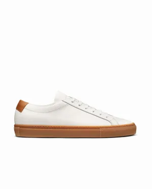 White Calf Low-Top Sneakers