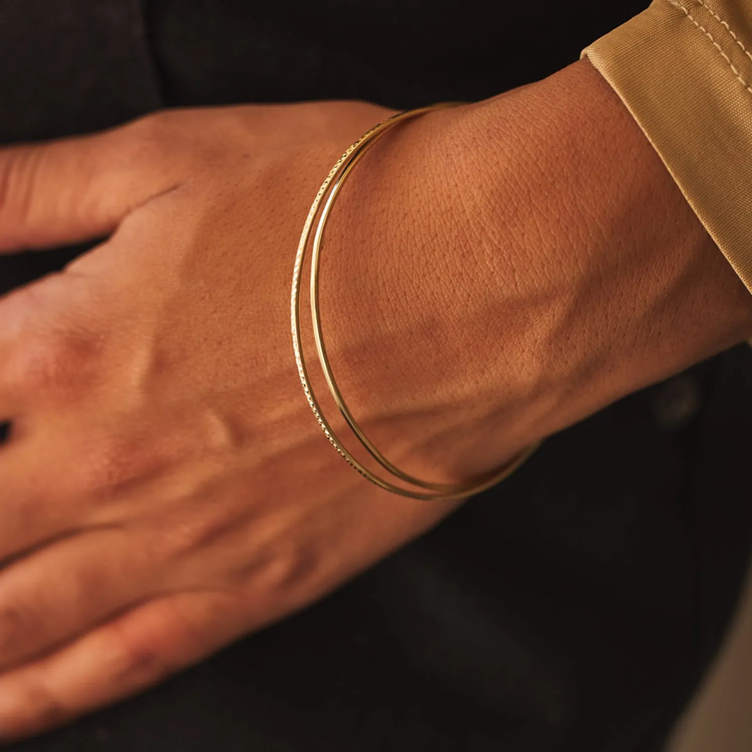 Wire Bangle Bracelet