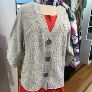 Women's Habitat | Three Button Swing Cotton Cardigan | Driftwood